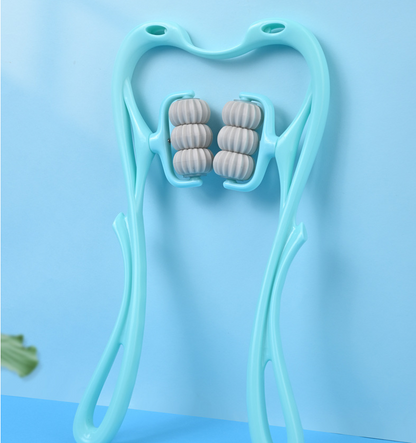 Manual Neck and Shoulder Massage Roller with Rolling Balls (photo 3)