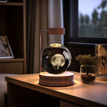 3D Engraved Crystal Ball Night Light with Wooden Base, USB (photo 72)