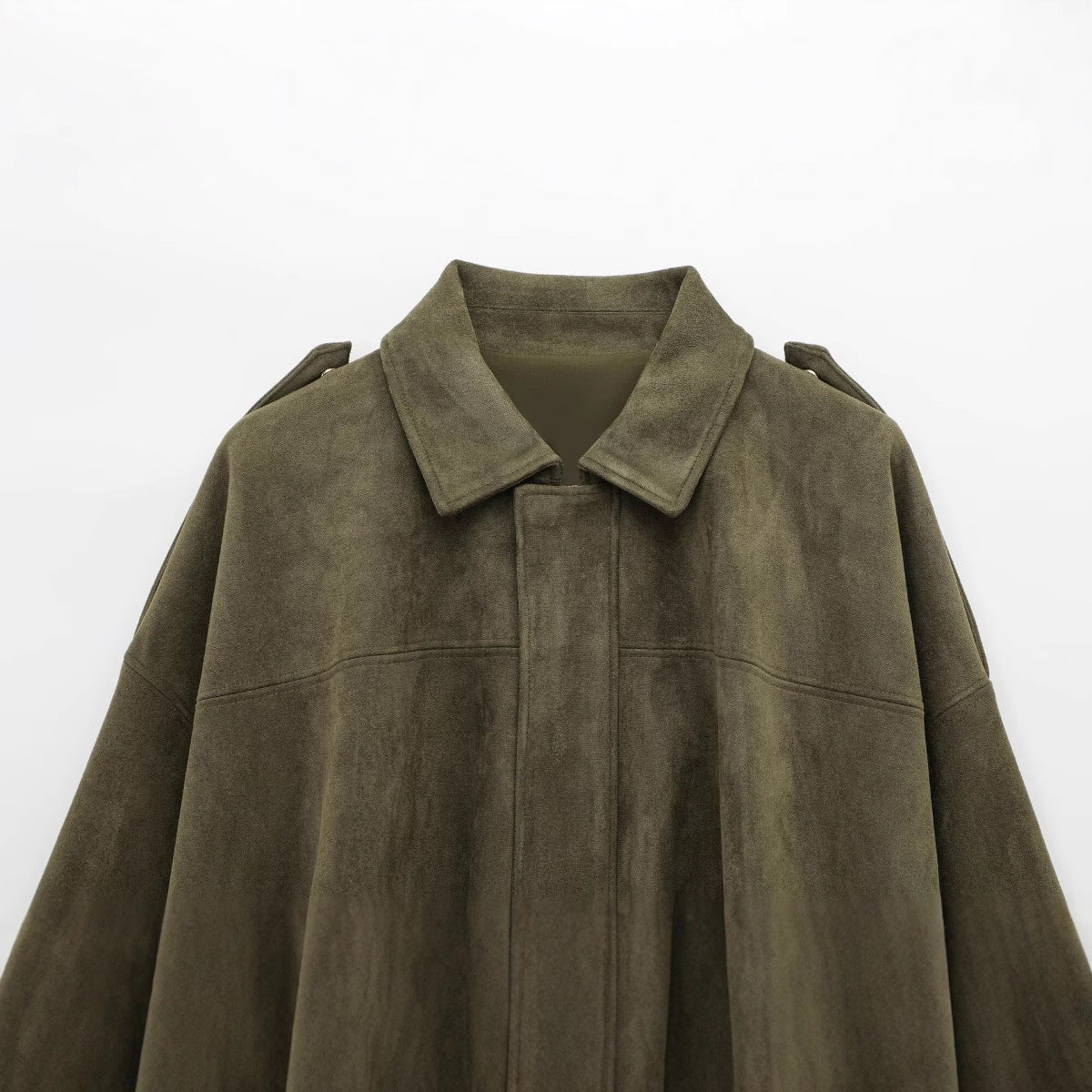 Faux Suede Zip-Up Jacket with Matching Pants and Skirt Options (photo 4)