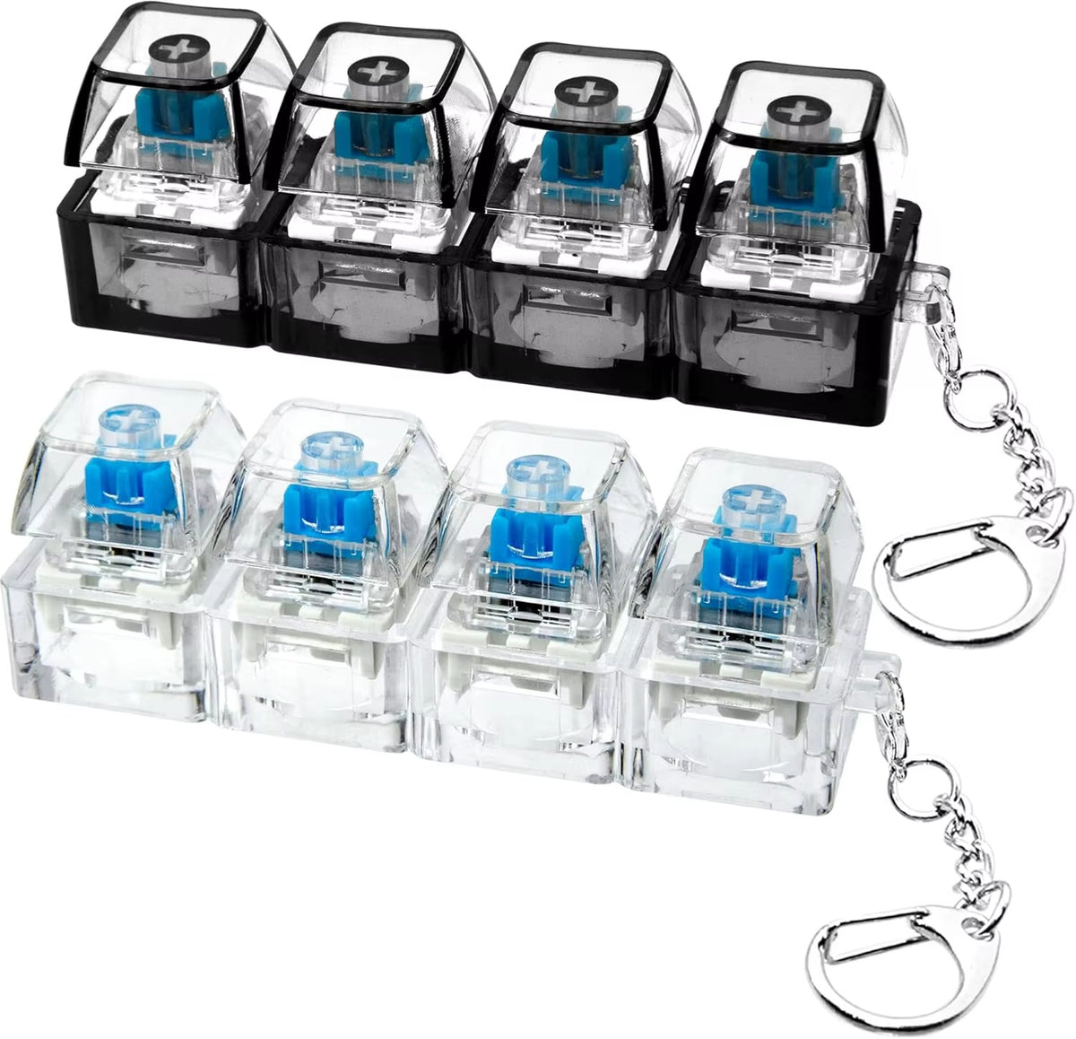 4-Key Clicker Keychain with Light