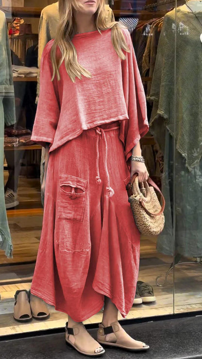 Women's Long-Sleeve Pullover Top and Long Skirt Set (photo 11)