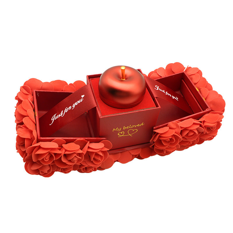 Soap Rose Gift Box with Crystal Pendant Necklace (photo 5)