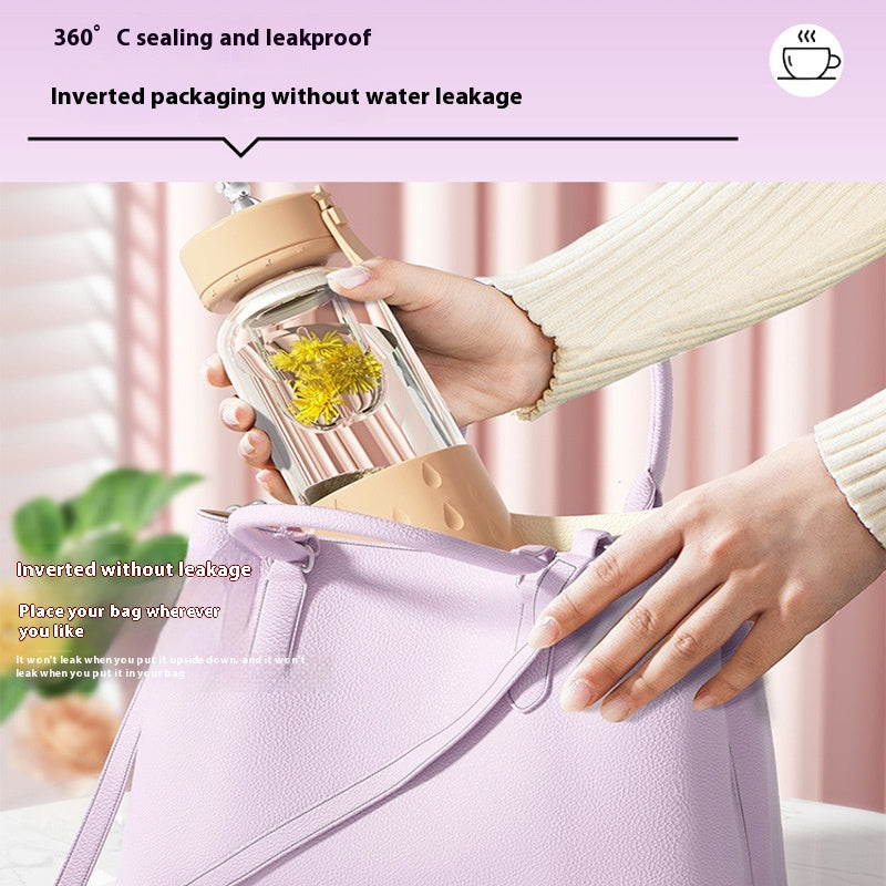 Glass Tea Infuser Tumbler with Magnetic Filter, 500 ml (photo 3)