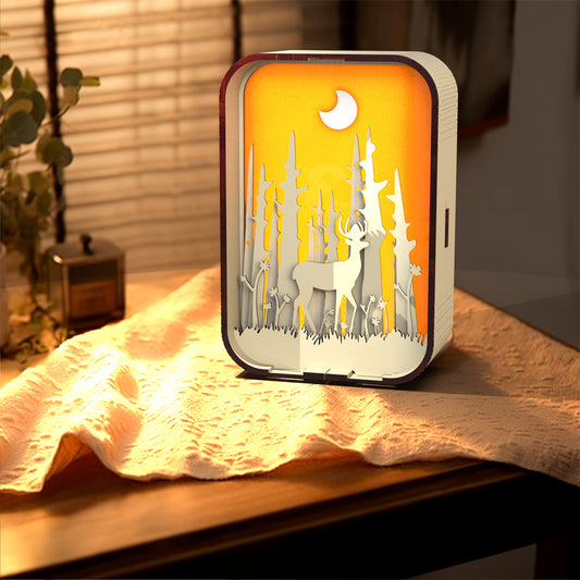 Laser-Engraved Wood Night Light