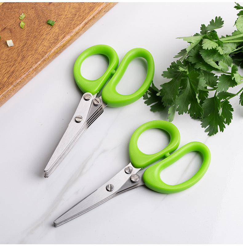 Multi-Blade Stainless Steel Herb Scissors (photo 5)