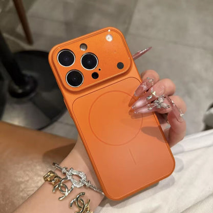 Magnetic Frosted Glass Phone Case for iPhone 13 to 17 Series (photo 6)