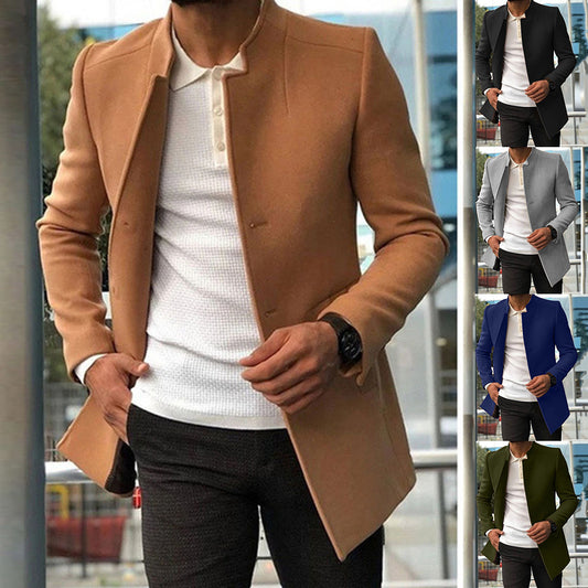 Men's Slim Single-Breasted Business Coat
