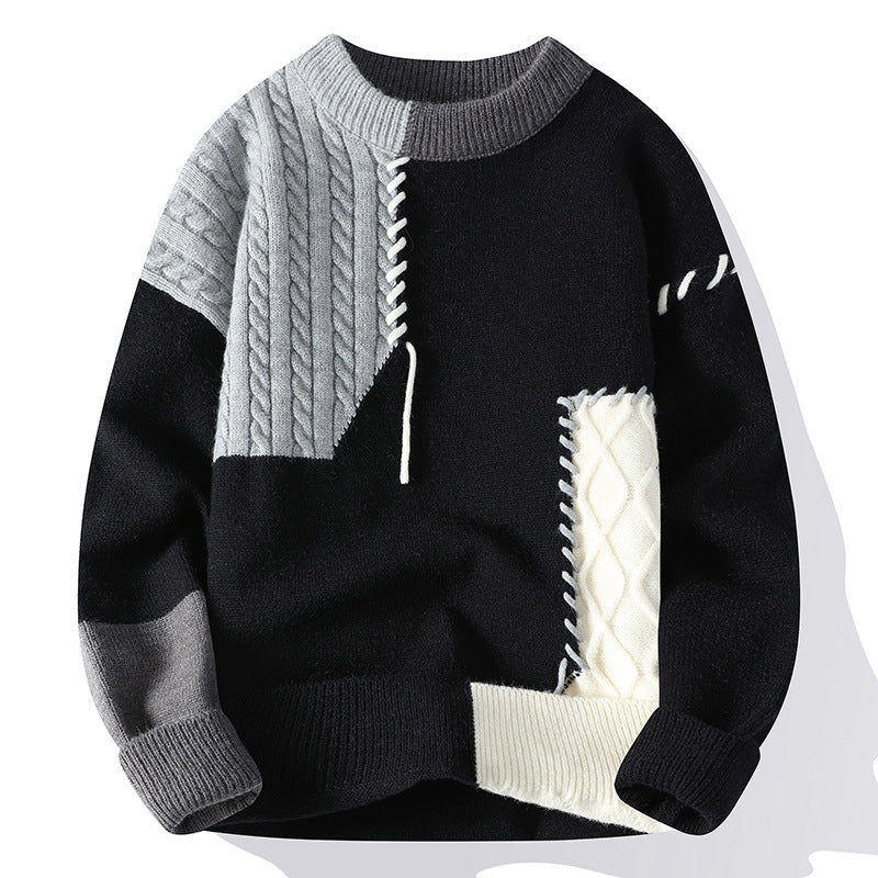 Men's Colorblock Knit Pullover Sweater (photo 8)