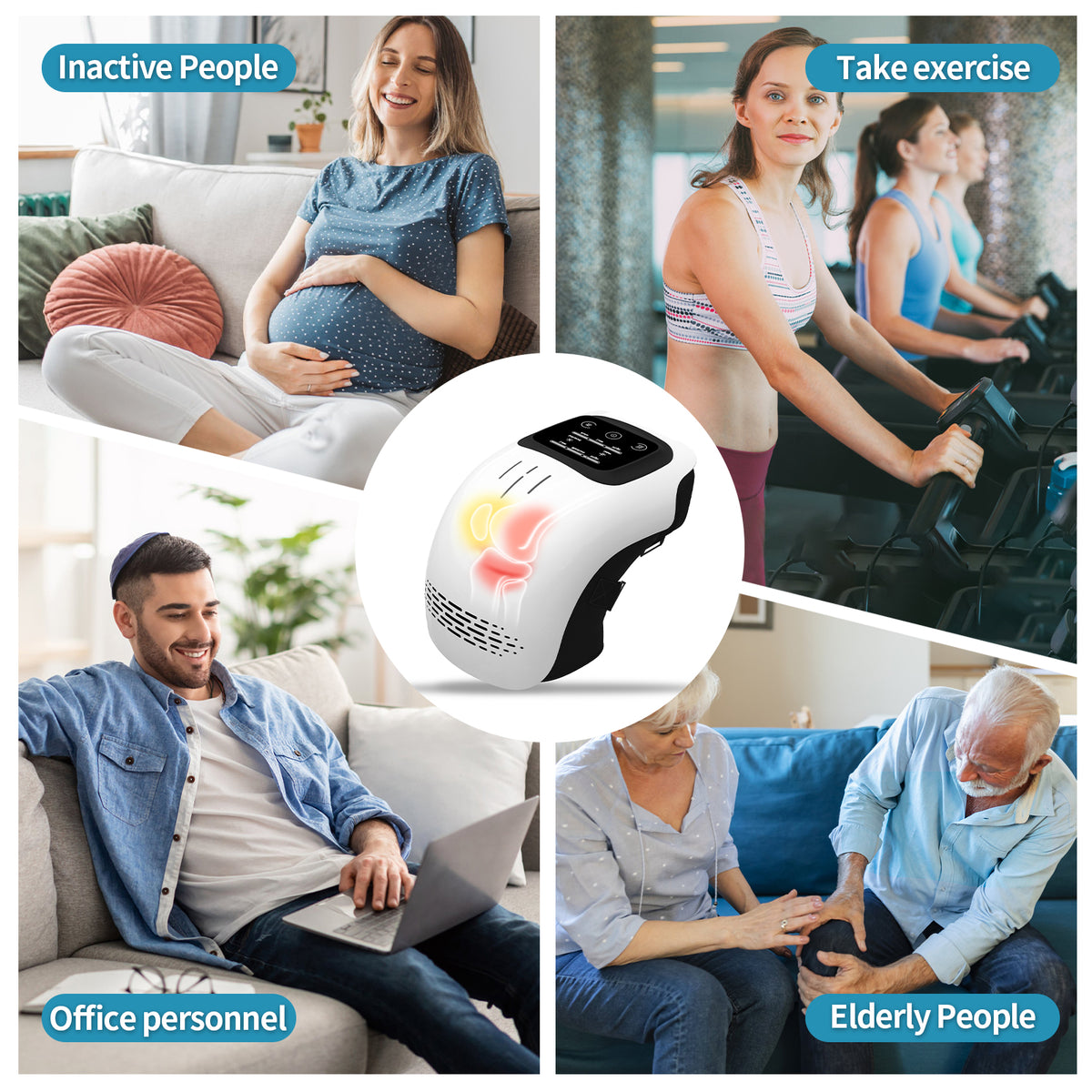 Rechargeable Heated Knee Massager with Vibration (photo 9)