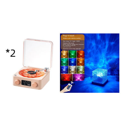 Retro Turntable-Style Bluetooth Speaker with Nature Sounds and Light (photo 18)