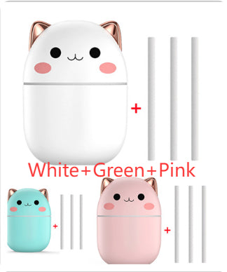 Cute Cat USB Mini Humidifier with LED Light (photo 10)