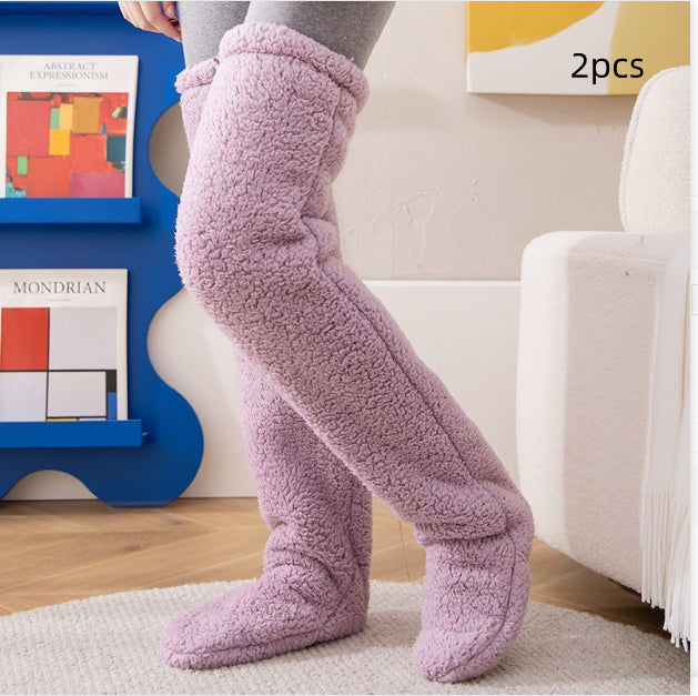 Over-the-Knee Fuzzy Long Socks (photo 42)