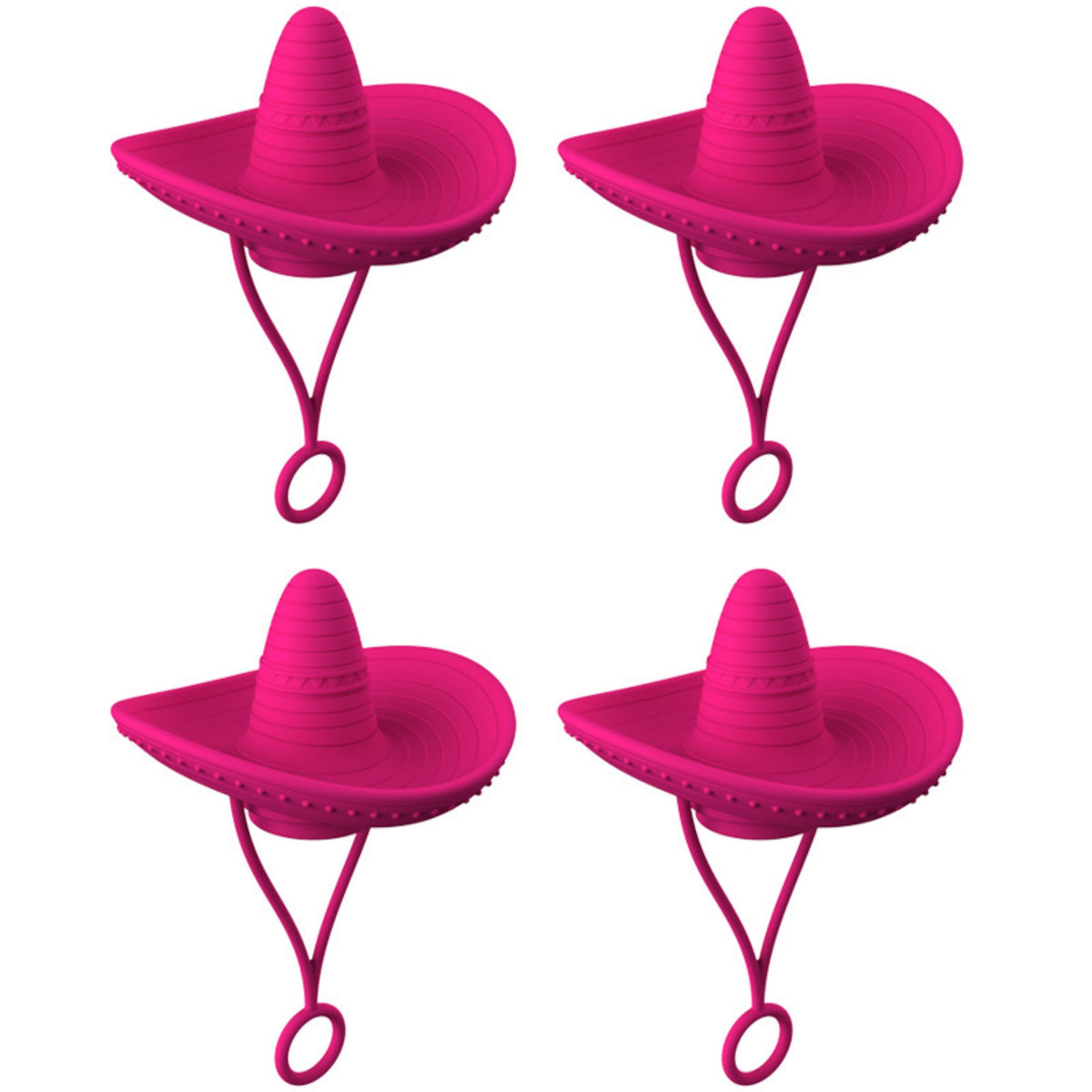 Silicone Hat-Shaped Straw Toppers (photo 18)