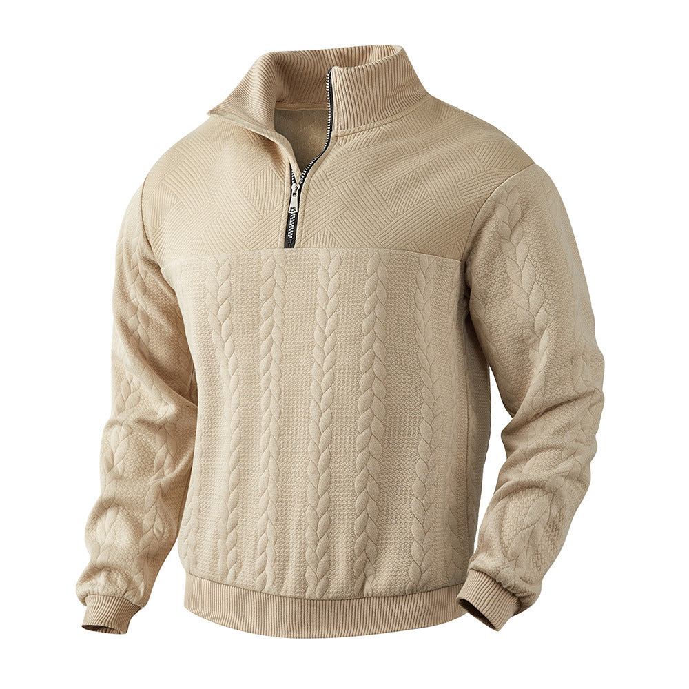 Men's Jacquard Quarter-Zip Pullover (photo 2)