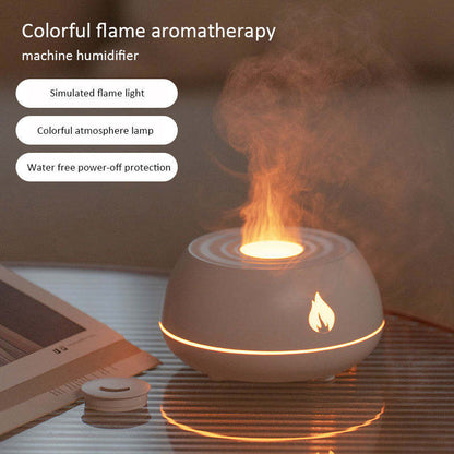 Flame Effect Mini Humidifier and Aroma Diffuser, 130 ml