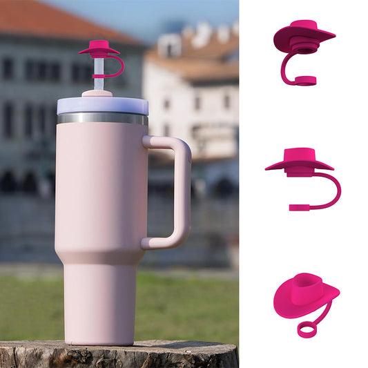 Silicone Hat-Shaped Straw Toppers