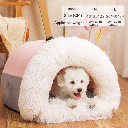 Portable Long-Plush Cat Nest (photo 2)