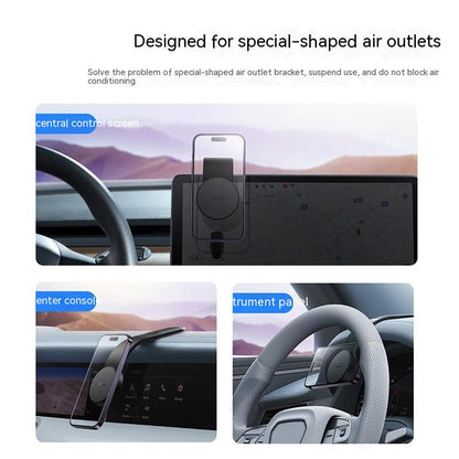 Bendable Magnetic Car Phone Mount with 15 W Wireless Charging (photo 3)