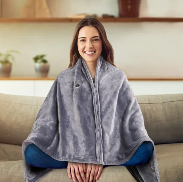 USB Heated Wearable Blanket Wrap with Zipper, 59 x 31 in (photo 8)