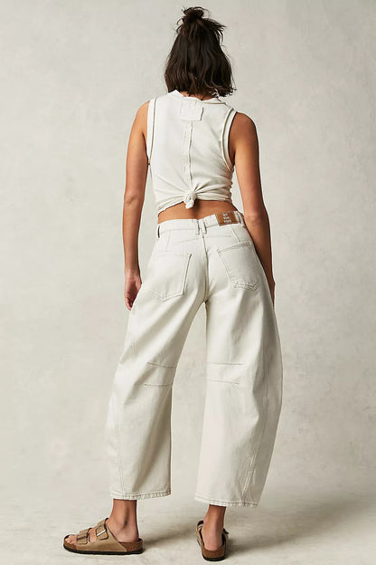 Women's Mid-Rise Wide-Leg Barrel Jeans (photo 17)