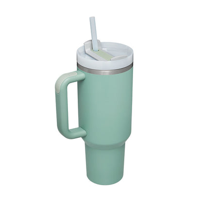 40 oz Insulated Stainless Steel Tumbler with Handle, Lid and Straw (photo 38)
