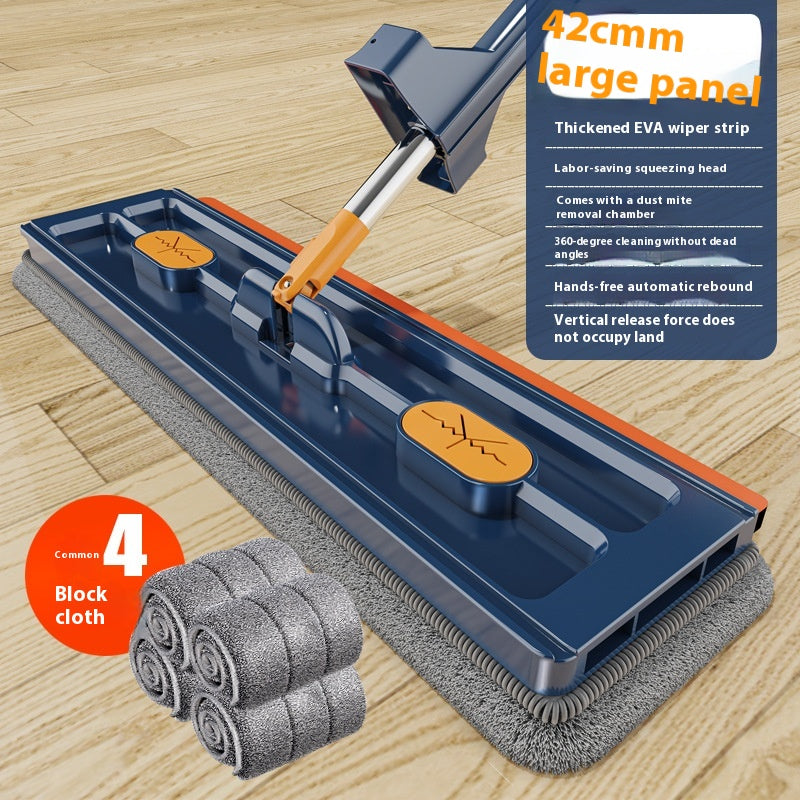Large 360° Rotating Flat Mop with Stainless Steel Handle (photo 36)