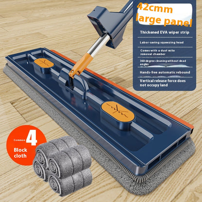 Large 360° Rotating Flat Mop with Stainless Steel Handle (photo 36)