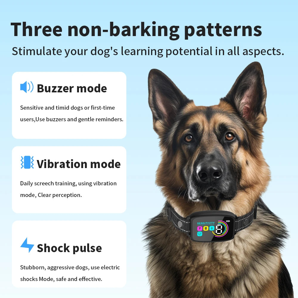 Rechargeable Bark Control Collar with Digital Display (photo 2)