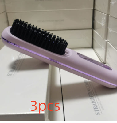 2-in-1 Cordless Hair Straightener Brush, USB Rechargeable (photo 29)