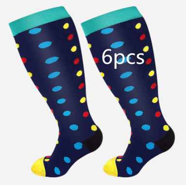Plus-Size Printed Compression Socks (photo 43)