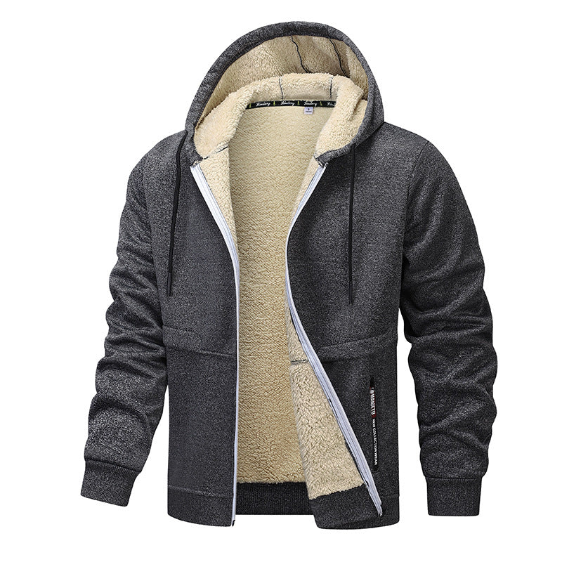 Men's Sherpa-Lined Zip-Up Hooded Jacket (photo 6)