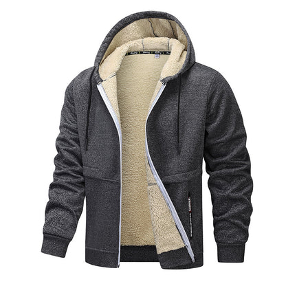 Men's Sherpa-Lined Zip-Up Hooded Jacket (photo 6)
