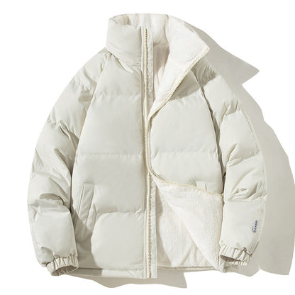 Unisex Stand-Collar Plush Padded Jacket (photo 3)