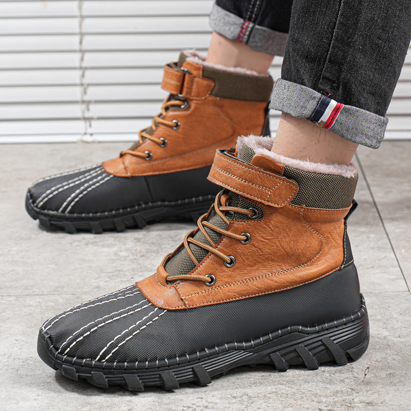 Fleece-Lined Lace-Up Mid-Calf Snow Boots (photo 12)