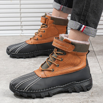 Fleece-Lined Lace-Up Mid-Calf Snow Boots (photo 12)