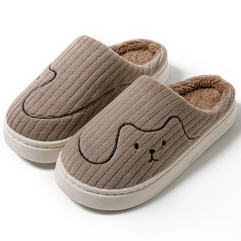 Striped Cat Plush House Slippers (photo 12)