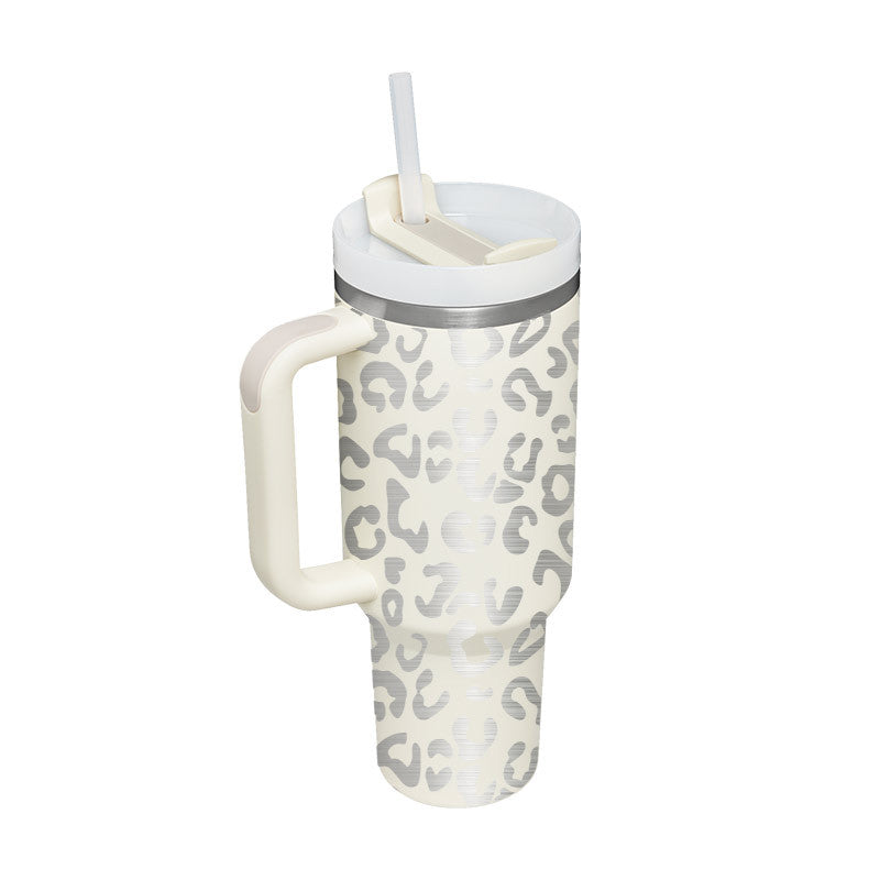 40 oz Insulated Stainless Steel Tumbler with Handle, Lid and Straw (photo 17)