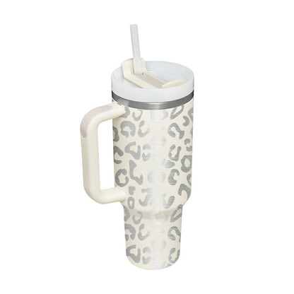 40 oz Insulated Stainless Steel Tumbler with Handle, Lid and Straw (photo 17)