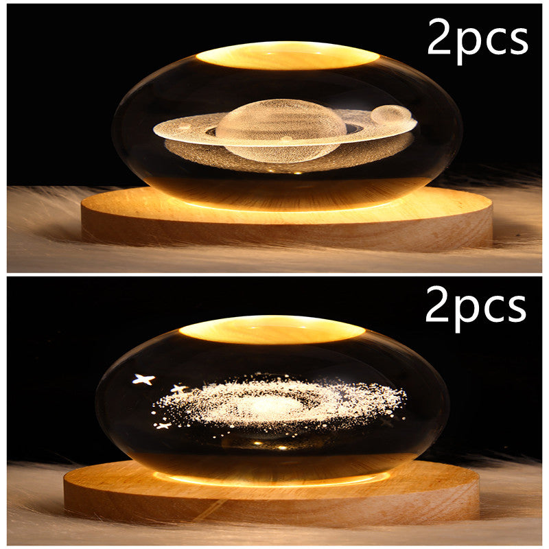 Wood Base Crystal Ball Night Lamp (photo 26)