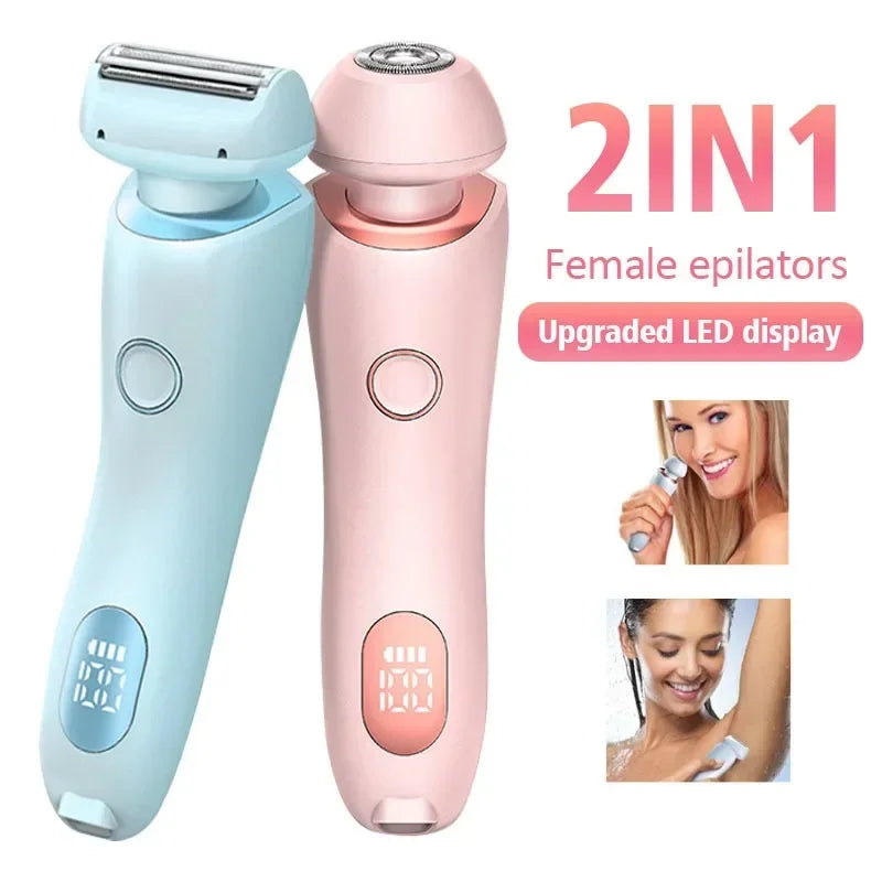2-in-1 Women's Rechargeable Shaver and Trimmer