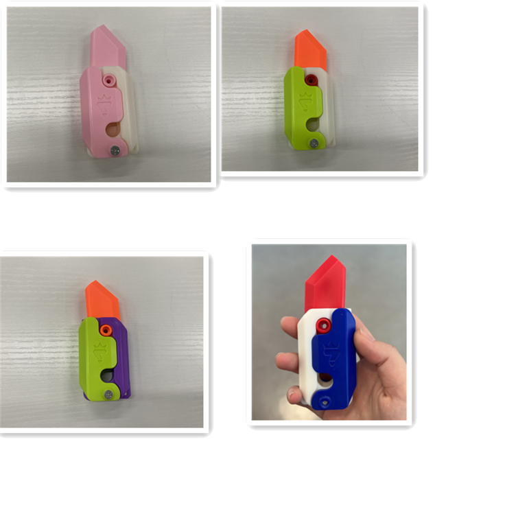 3D-Printed Carrot-Shaped Fidget Toy with Retractable Plastic Blade (photo 14)