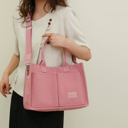 Multi-Pocket Canvas Tote and Shoulder Bag (photo 2)