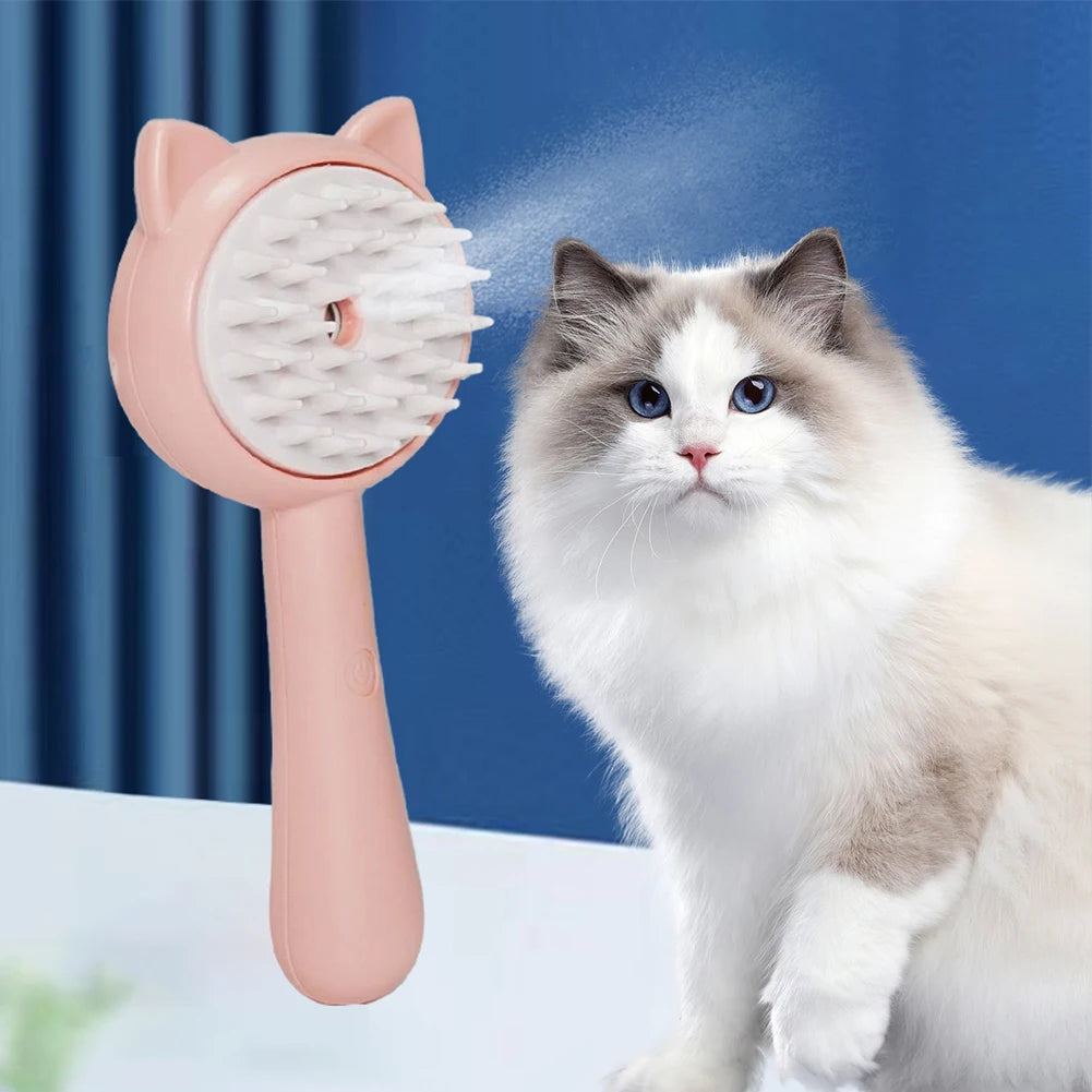 Rechargeable Self-Cleaning Pet Mist Slicker Brush (photo 4)