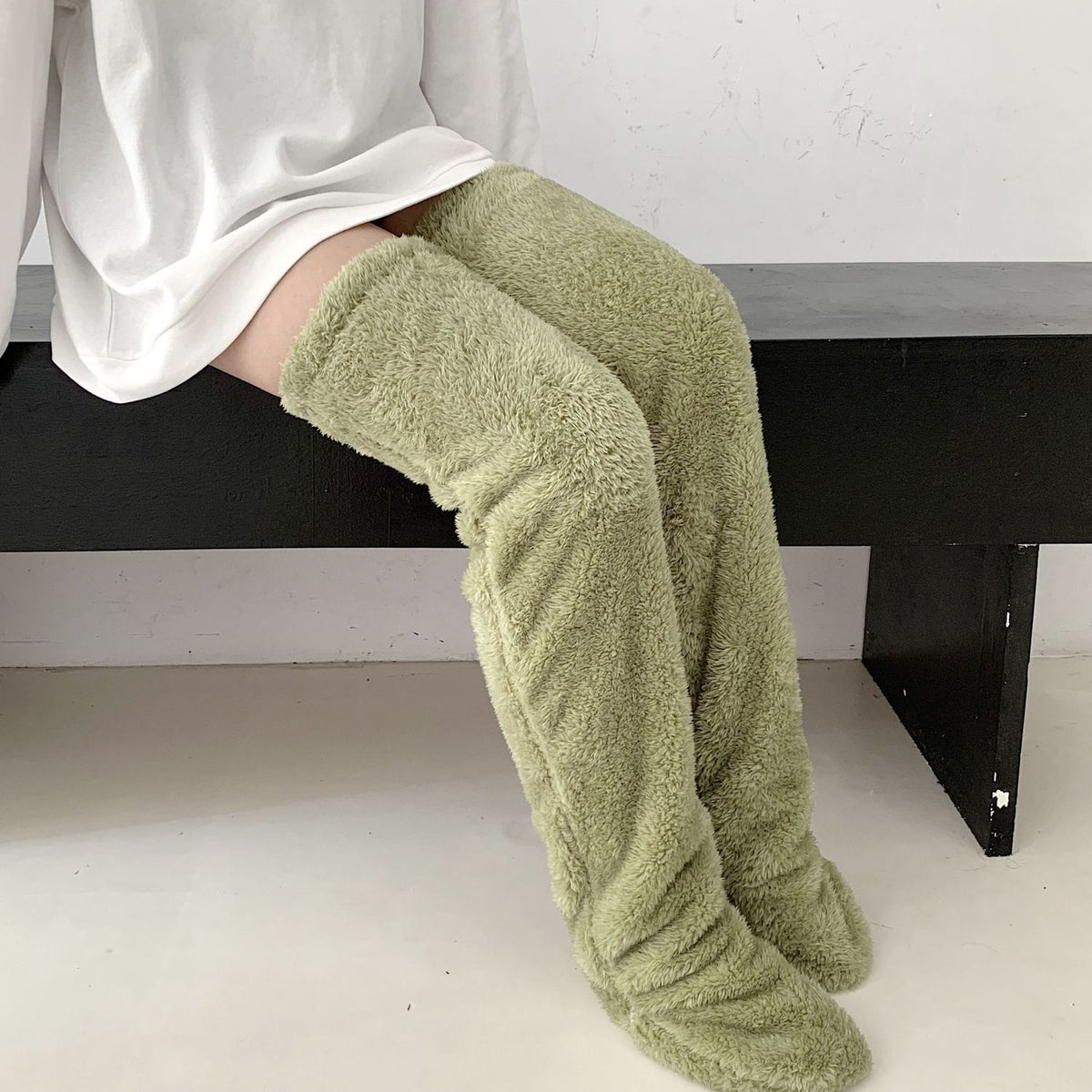 Over-the-Knee Fuzzy Long Socks (photo 19)