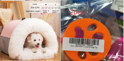 Portable Long-Plush Cat Nest (photo 11)