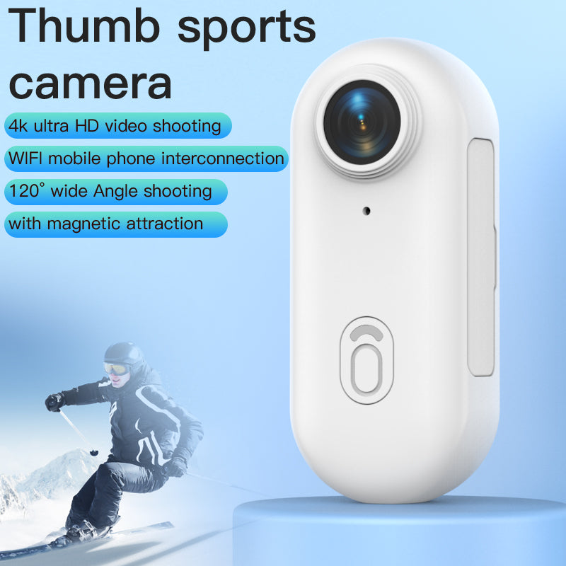 Mini Thumb-Size Action Camera with Magnetic Mount