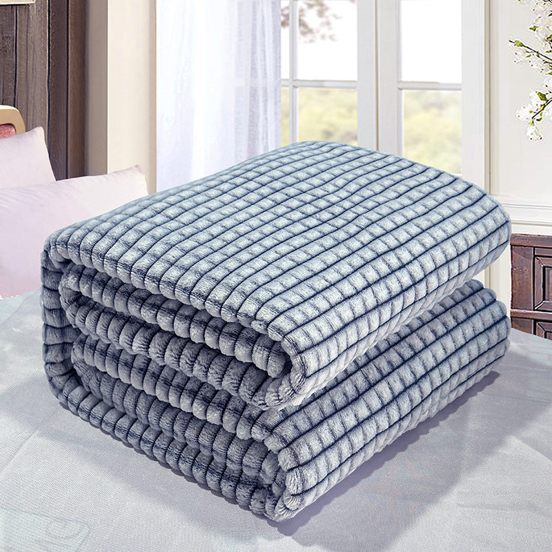 Coral Fleece Throw Blanket - Gentleman Gray (photo 2)