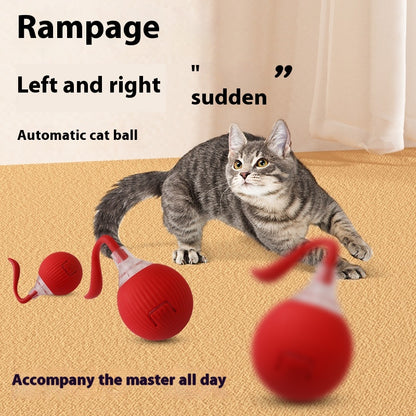 Automatic Rolling Cat Toy Ball with Tail (photo 2)