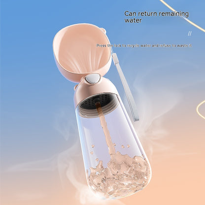 Portable Pet Water Bottle with Food Container (photo 4)