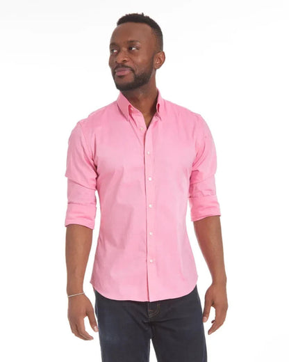 Men's Lapel Zip-Front Long-Sleeve Shirt (photo 6)